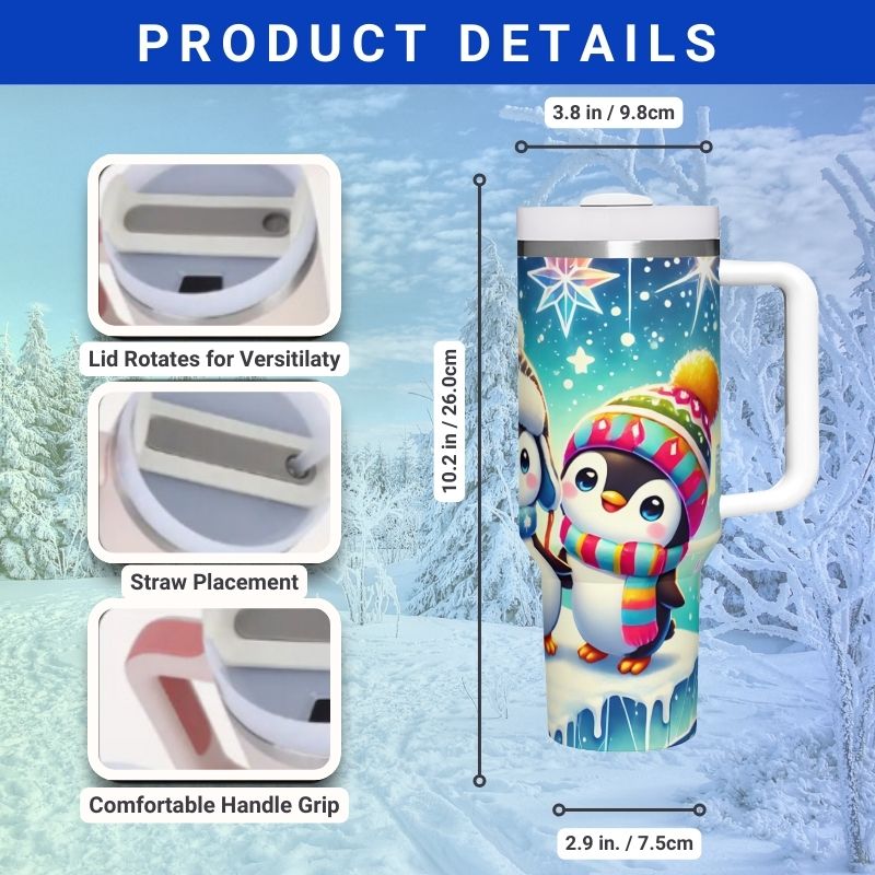 Christmas Winter Penguins  40 0z Tumblers