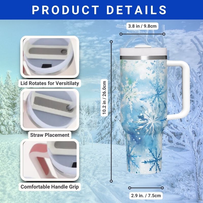 Christmas Blue Snowflakes | 40 oz Tumbler