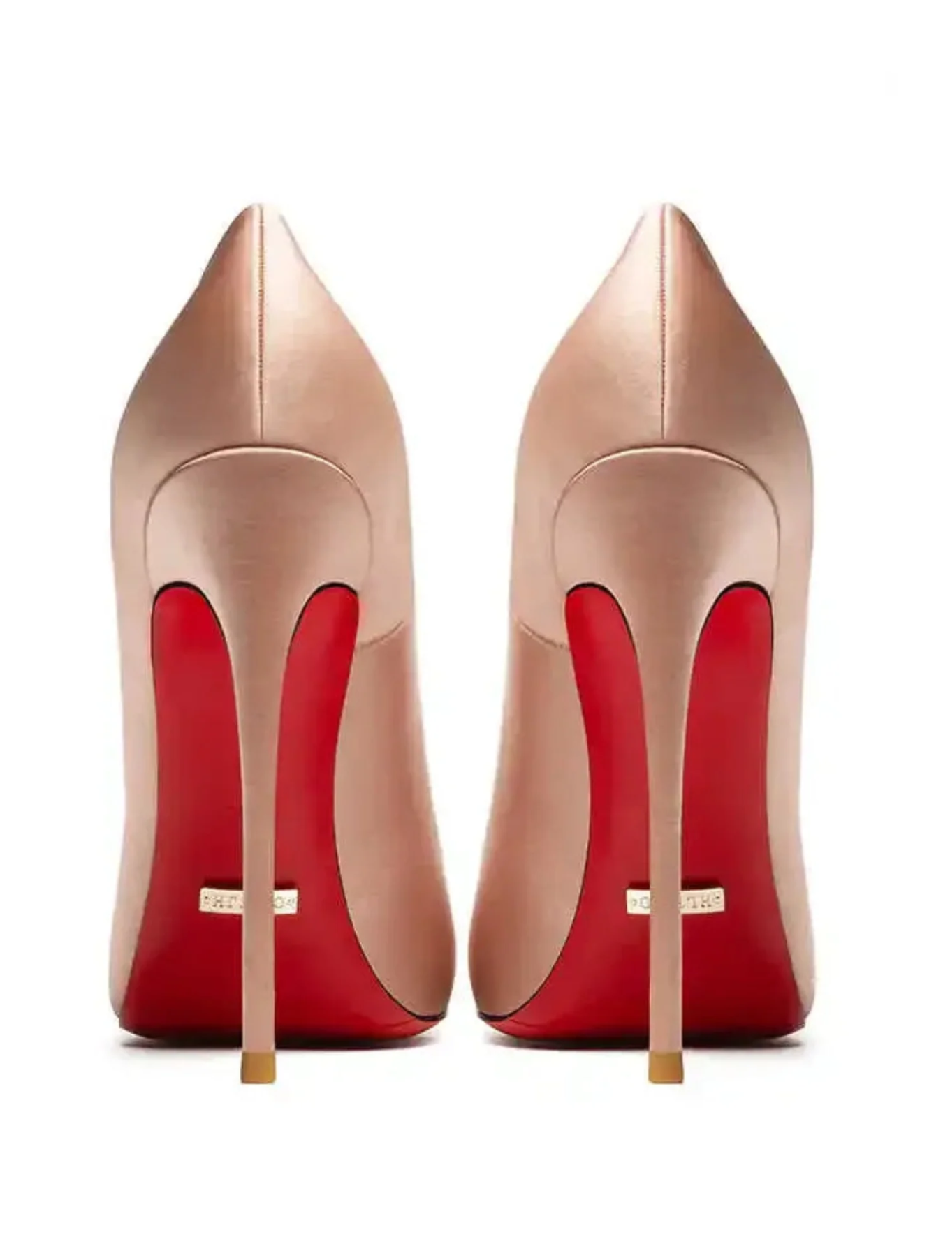 Elegant Champagne Pointed Toe High Heels