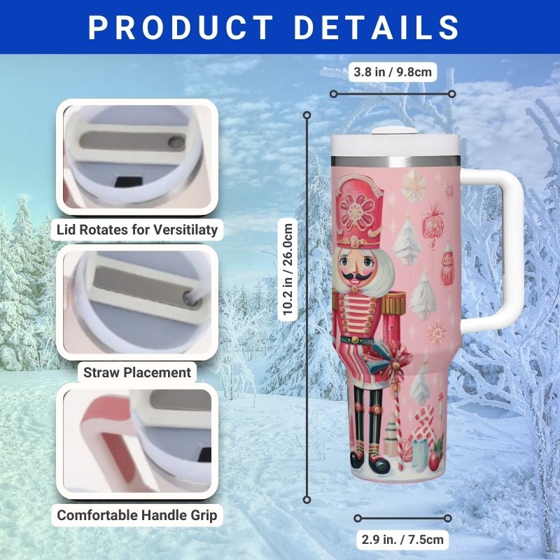 2 Pink Girl Nutcrackers | 40 oz  Tumbler