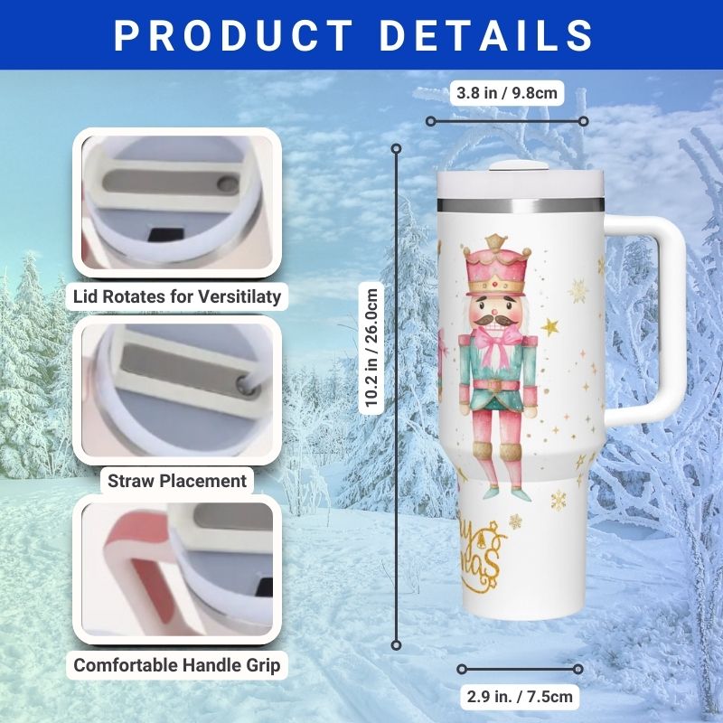 Pink Christmas Nutcracker | 40o z Tumbler