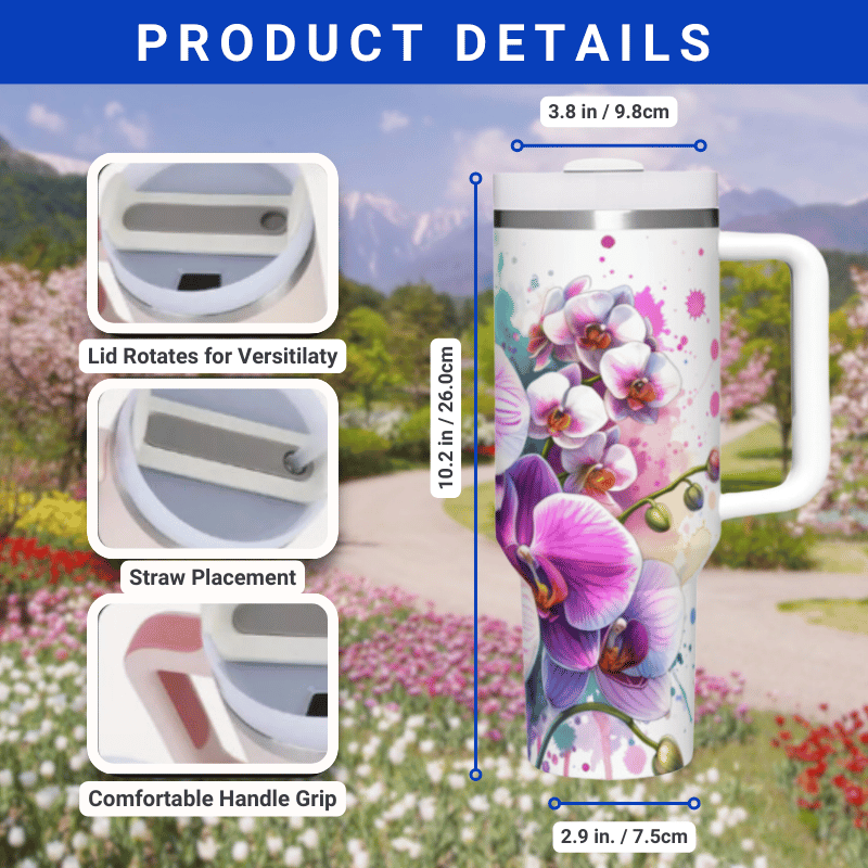 the product details of a travel mug