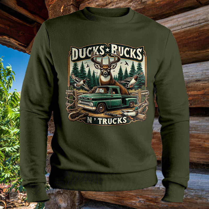 DUCKS BUCKS N' TRUCKS | Men's Fall Sweatshirt