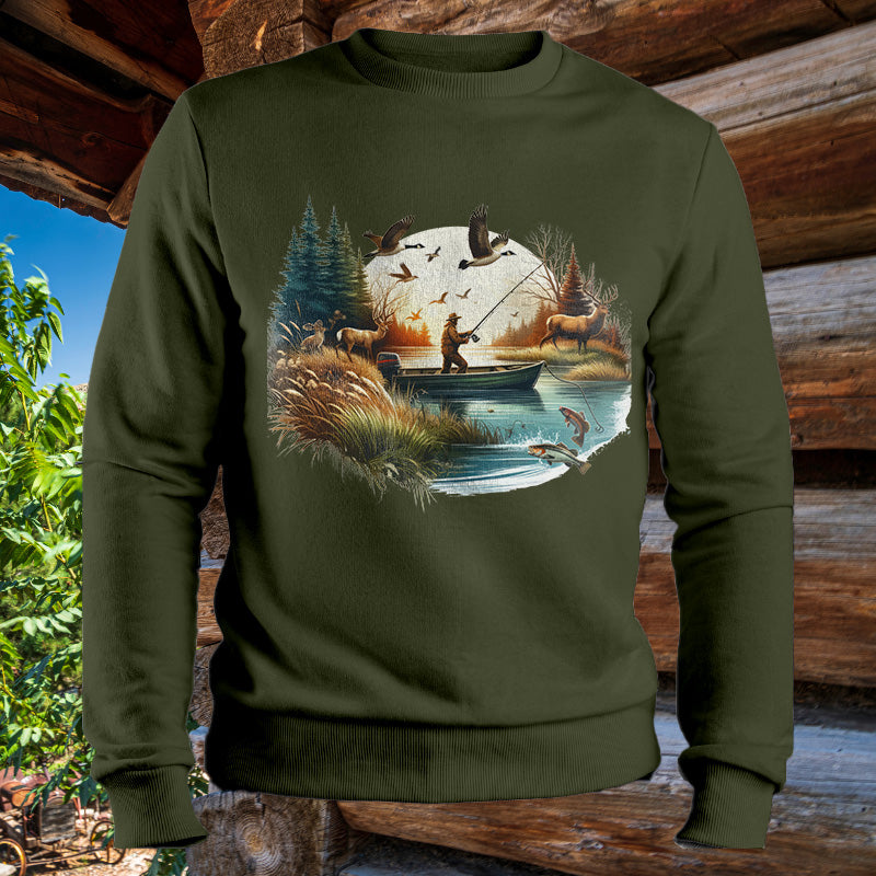 Fishing & Deer Hunting | Men's Fall Sweatshirt
