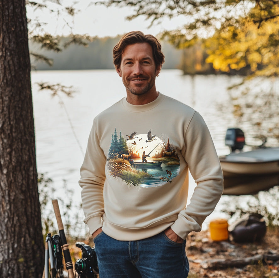 Fishing & Deer Hunting | Men's Fall Sweatshirt