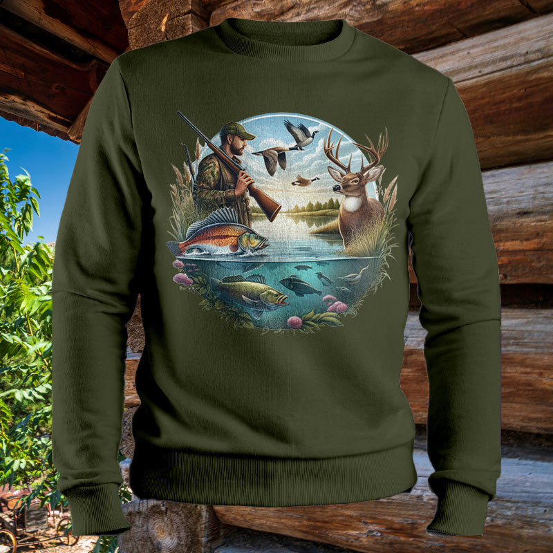 Hunting & Fishing Season | Men's Fall Sweatshirt