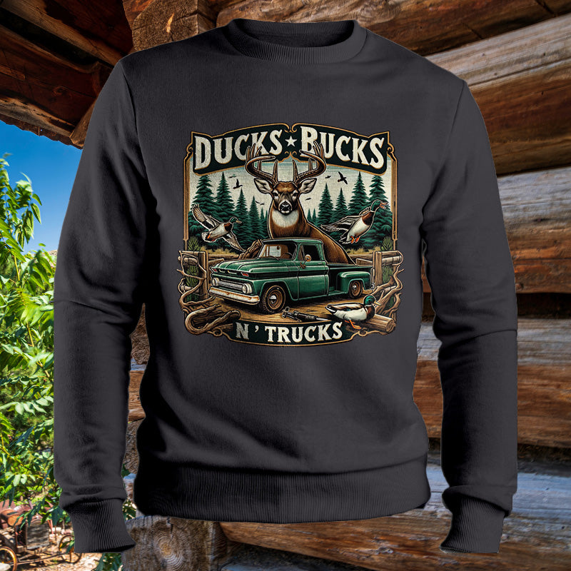 DUCKS BUCKS N' TRUCKS | Men's Fall Sweatshirt