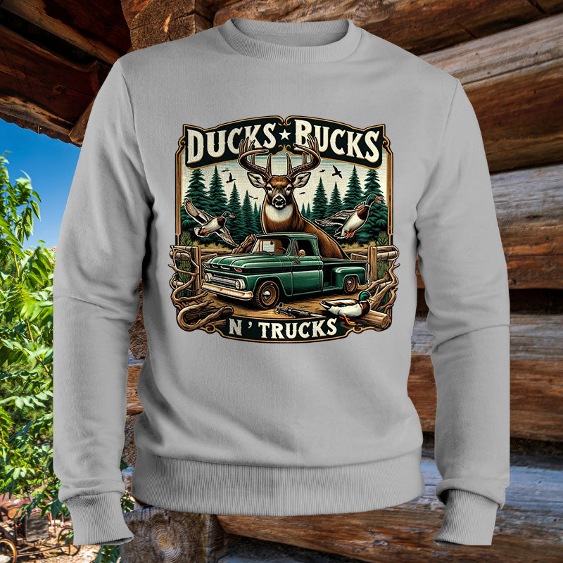 DUCKS BUCKS N' TRUCKS | Men's Fall Sweatshirt