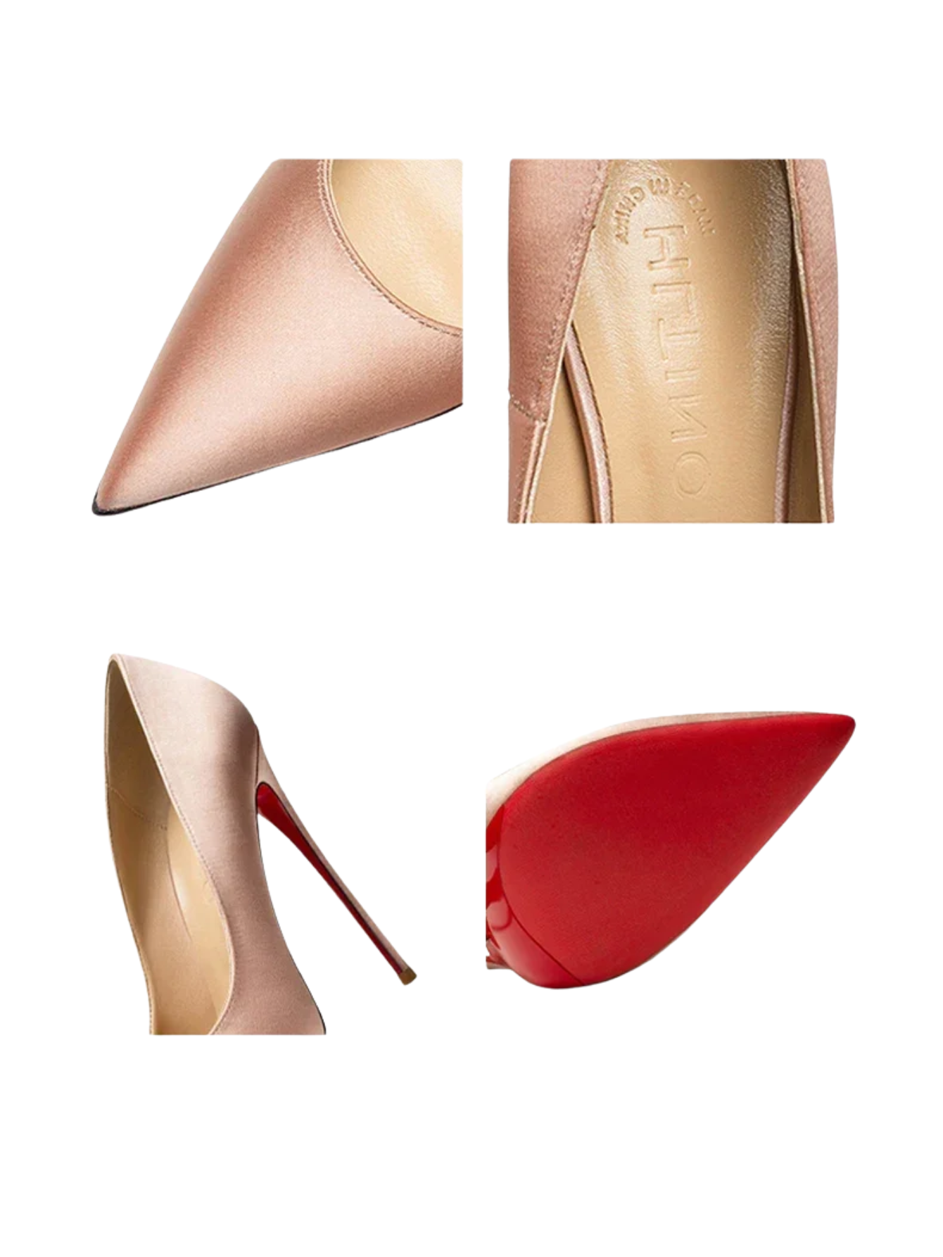 Elegant Champagne Pointed Toe High Heels