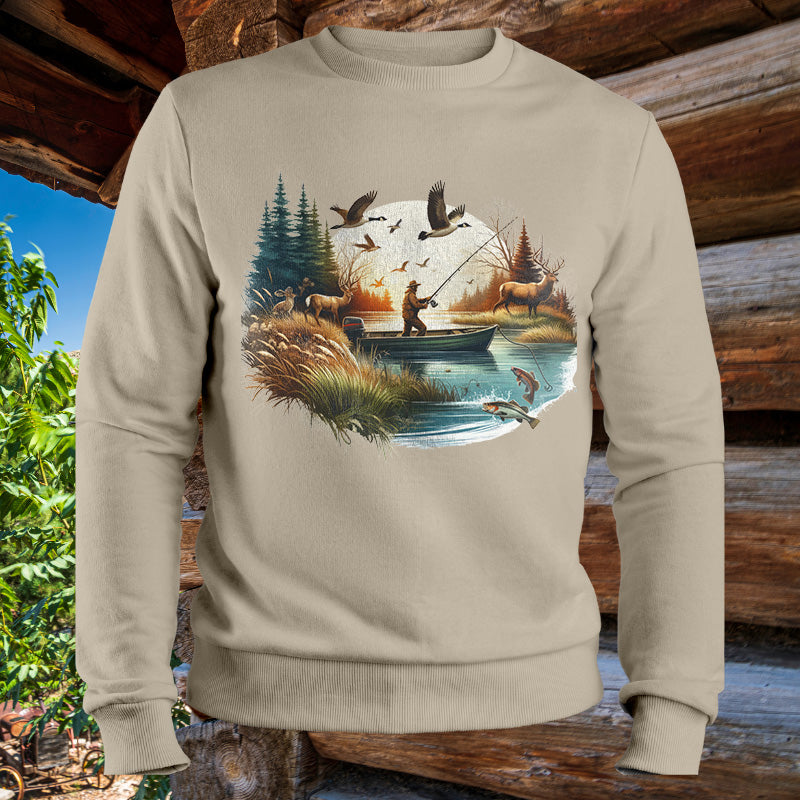 Fishing & Deer Hunting | Men's Fall Sweatshirt