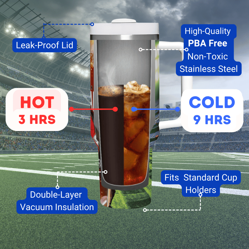 a diagram of a cold drink in a tall glass