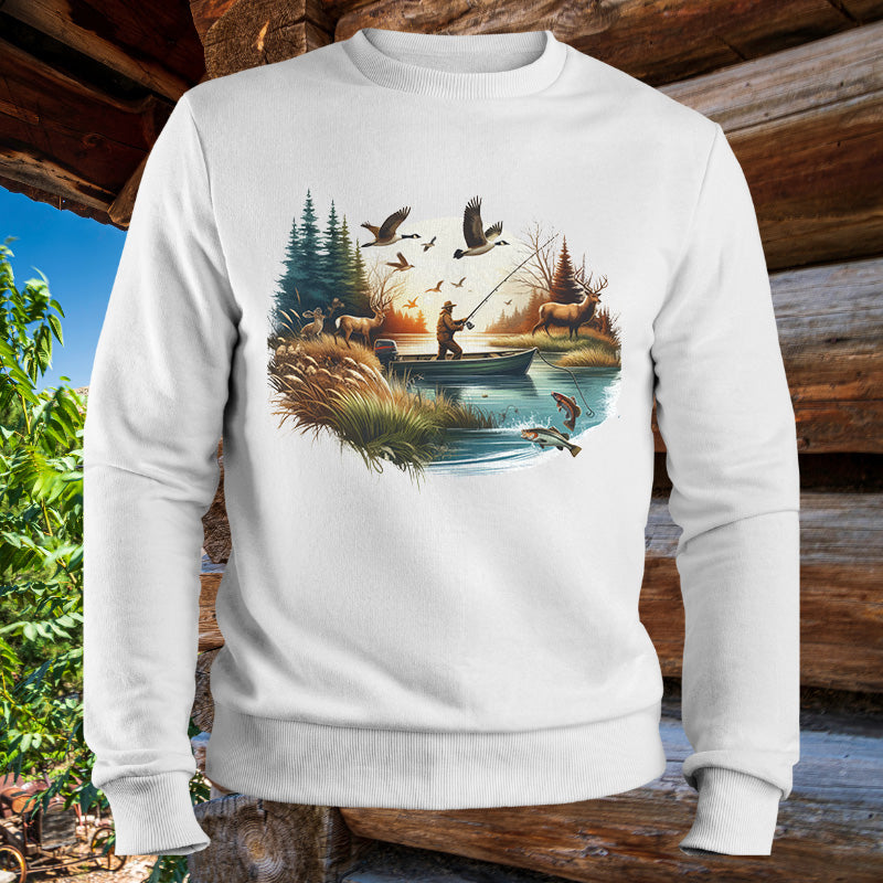 Fishing & Deer Hunting | Men's Fall Sweatshirt