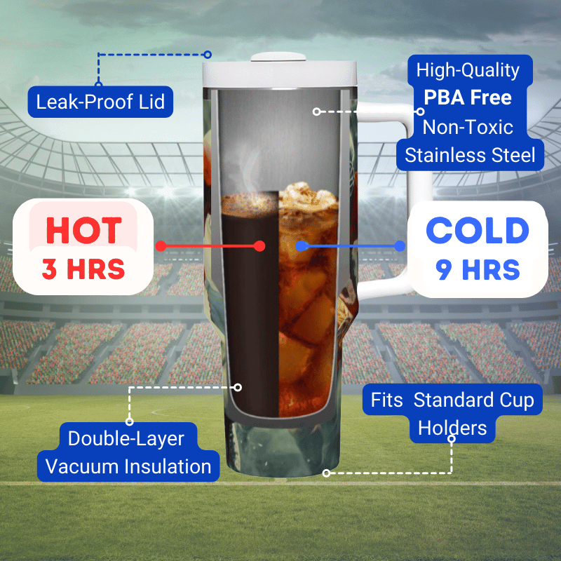 a diagram of a cold beverage in a tall glass