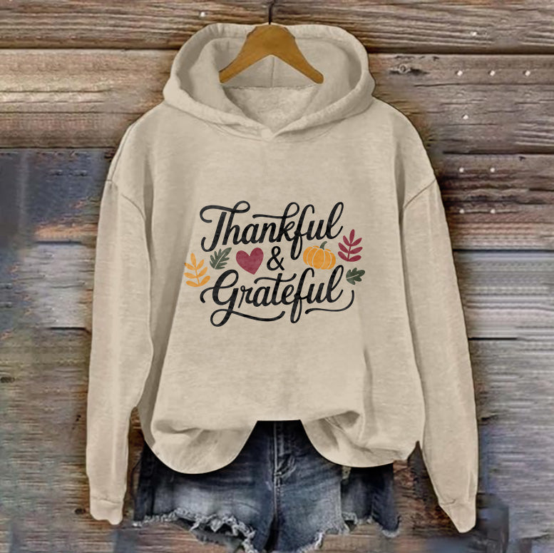 Thankful & Grateful | Women's Thanksgiving Hoodie