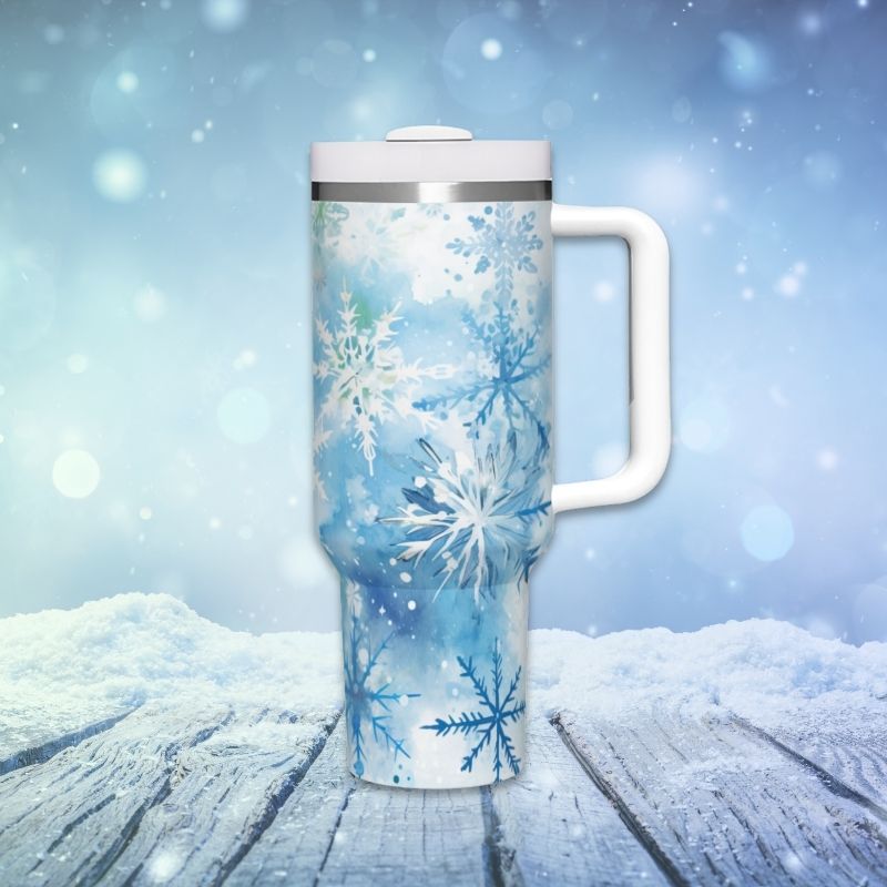 Christmas Blue Snowflakes | 40 oz Tumbler