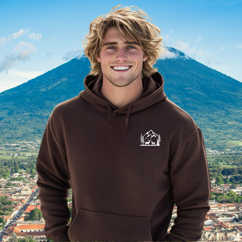 The Mountains Are Calling | Dark Colors | Men's Hoodie