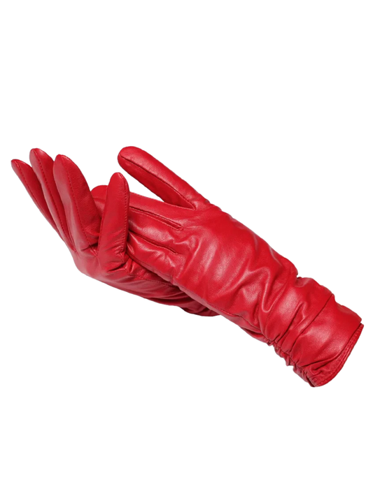 Classic Genuine Leather Winter Gloves | Reds & Greens