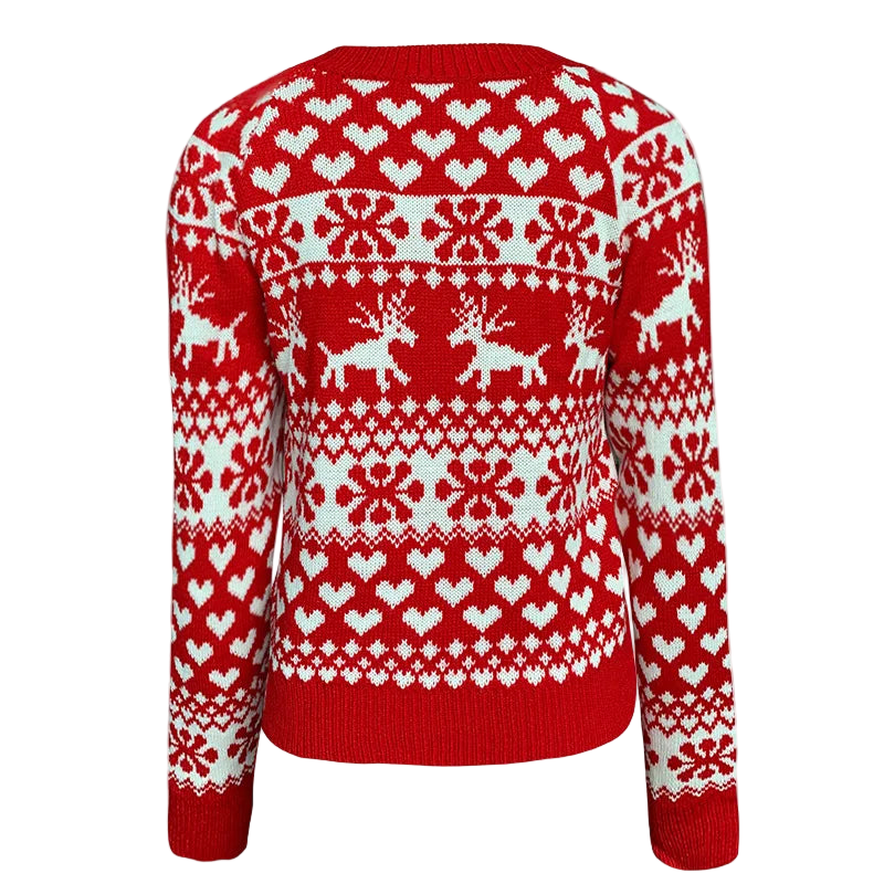 Jacquard Knit Winter Christmas Sweater