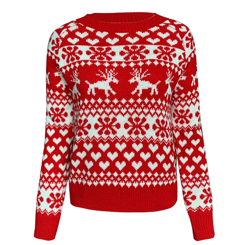 Jacquard Knit Winter Christmas Sweater