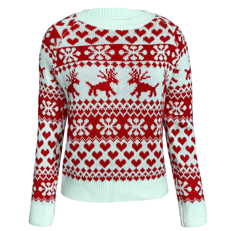 Jacquard Knit Winter Christmas Sweater