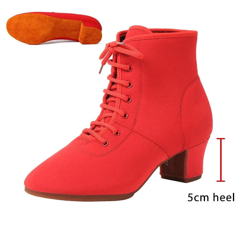 SWDZM Women Shoes Ballroom Dance Shoes Soft Sole Waltz Women Tango Jazz Latin Dance Shoes Middle Heel Ladies Dance Sneakers