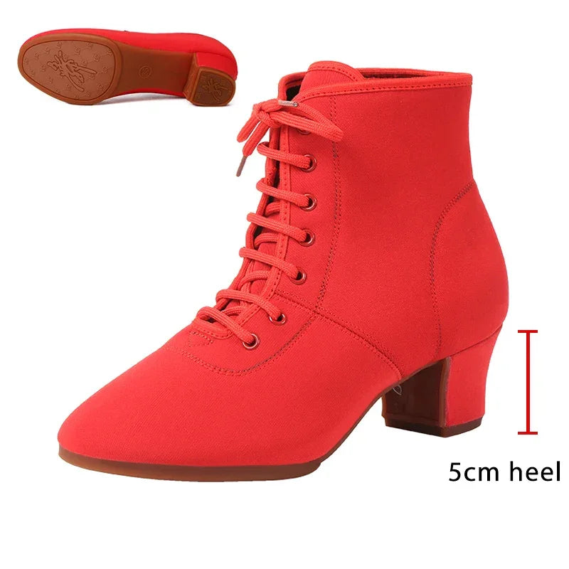 SWDZM Women Shoes Ballroom Dance Shoes Soft Sole Waltz Women Tango Jazz Latin Dance Shoes Middle Heel Ladies Dance Sneakers