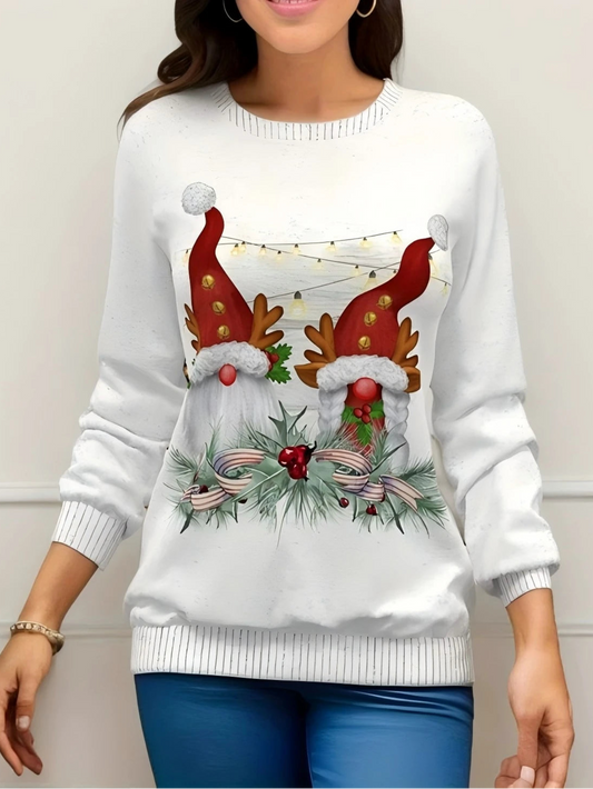 Christmas 2 Santa Nomes Print Sweatshirt