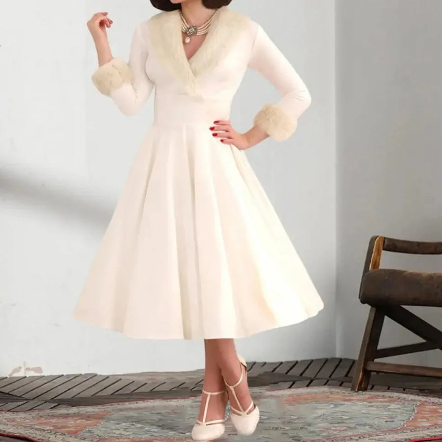 Women's Velvet Santa Dress Regular Fit Plus Size With Belts