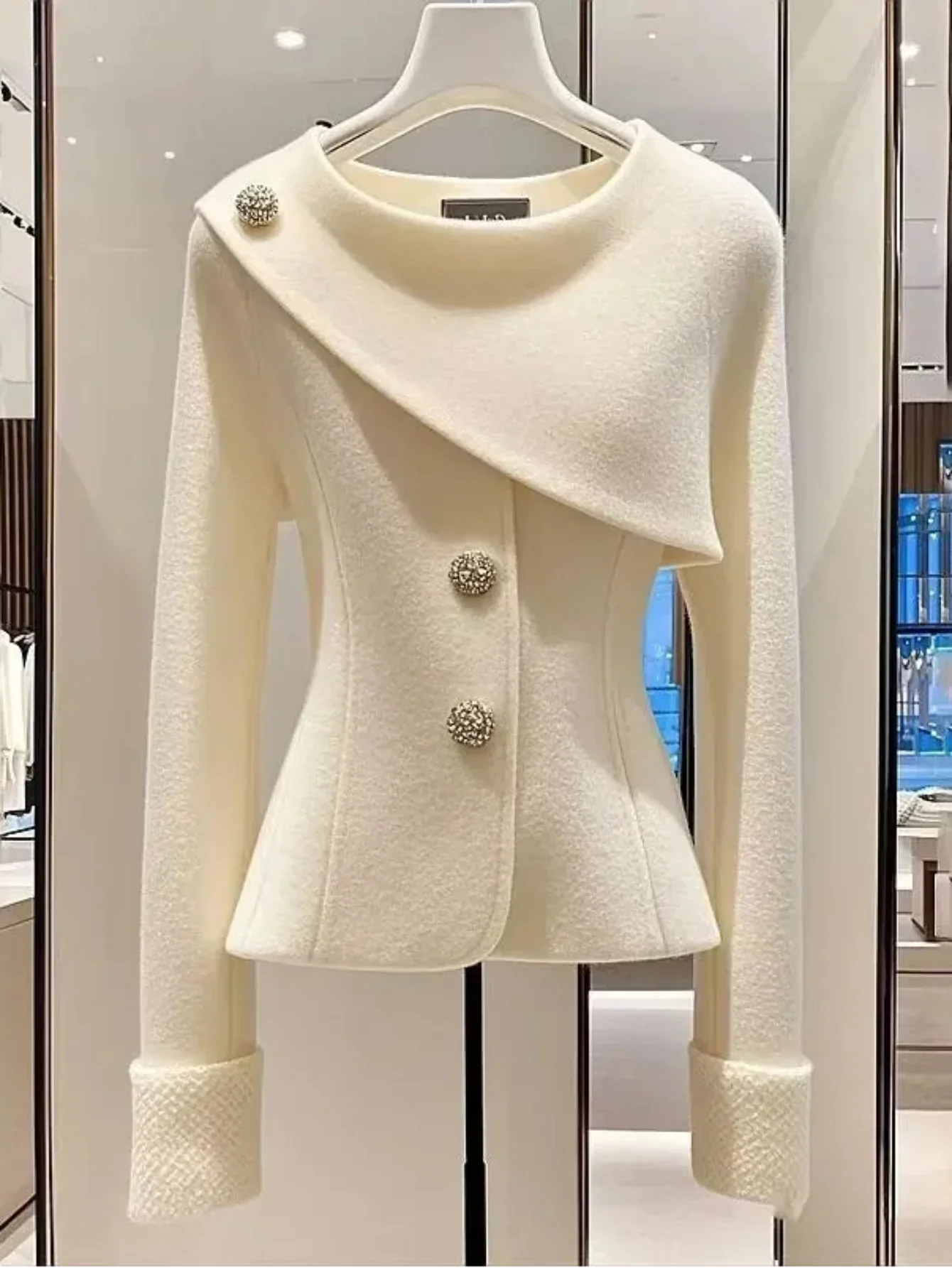 Polyester Loose Knit Cardigan Sweater Open Stitch For Women