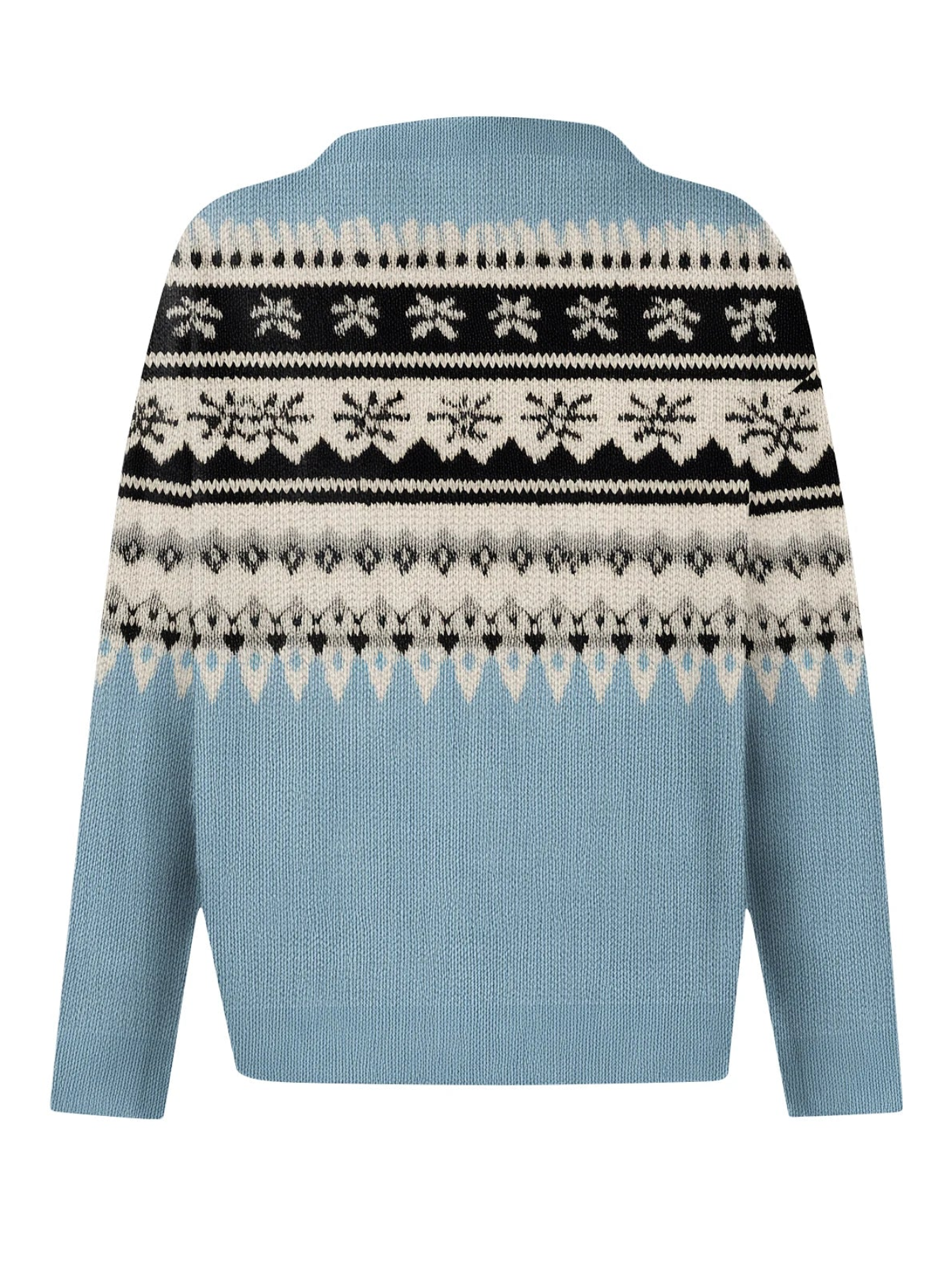 Southwestern Style Christmas Printed Knitted Cardigan