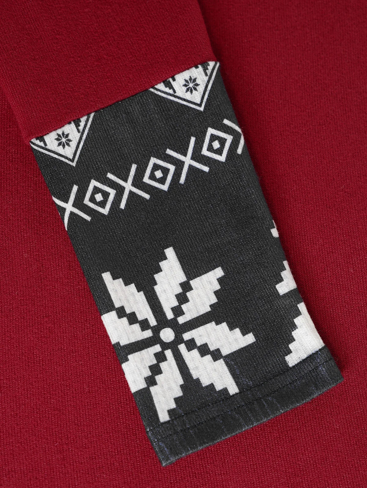 Women's Long Sleeve Cinched A Line Dress Spandex Snowflake