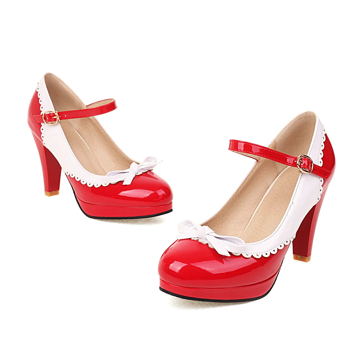 Mary Jane Patent Leather Platform Pumps | Colorful High Heels for Spring & Summer