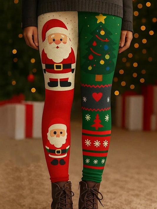 Cozy Vintage Christmas Print Leggings
