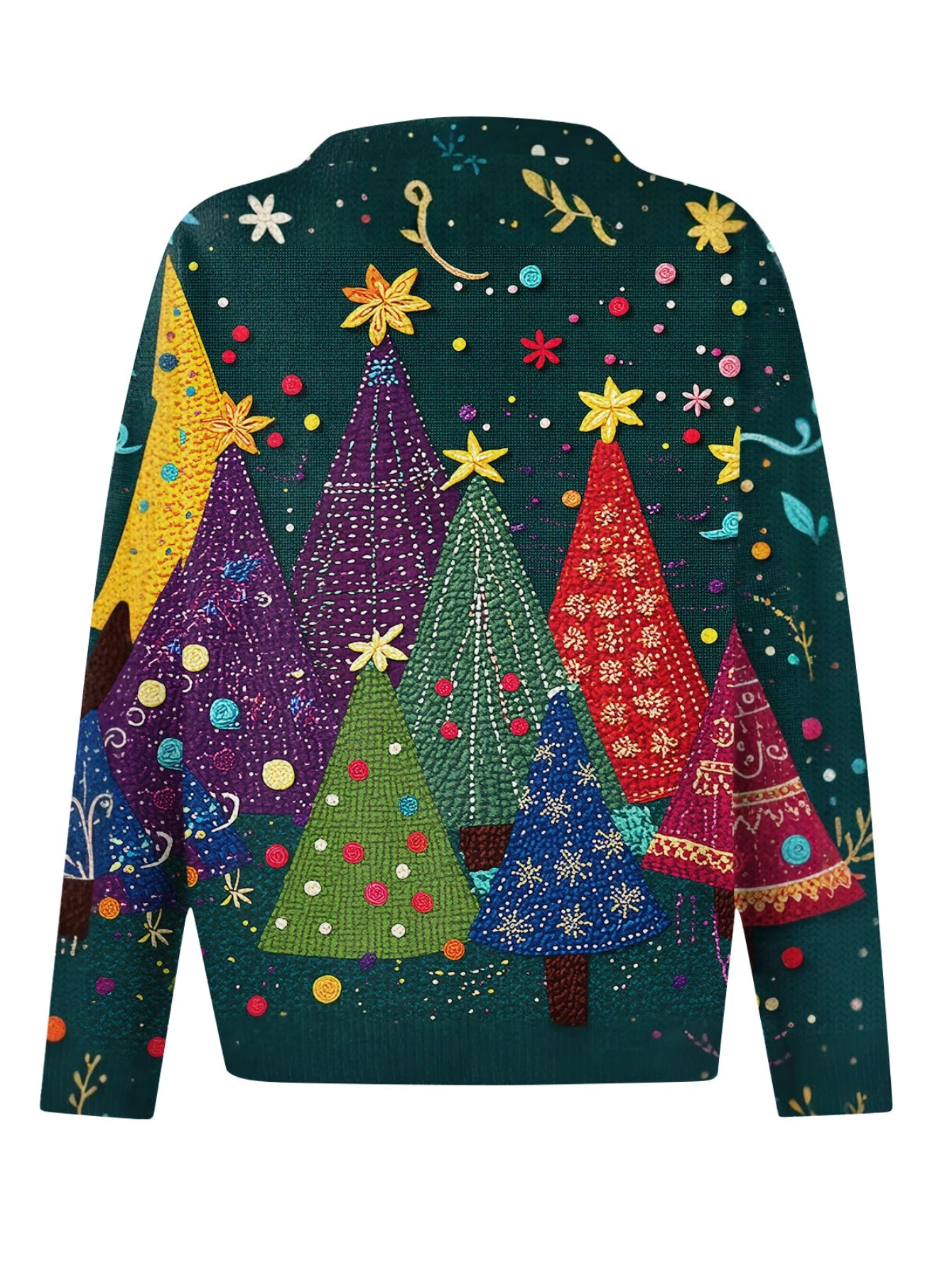 Festive Christmas Printed Cardigan
