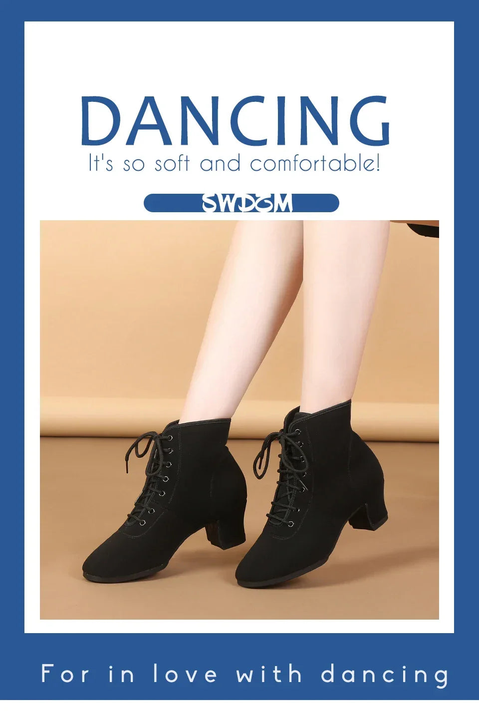 SWDZM Women Shoes Ballroom Dance Shoes Soft Sole Waltz Women Tango Jazz Latin Dance Shoes Middle Heel Ladies Dance Sneakers