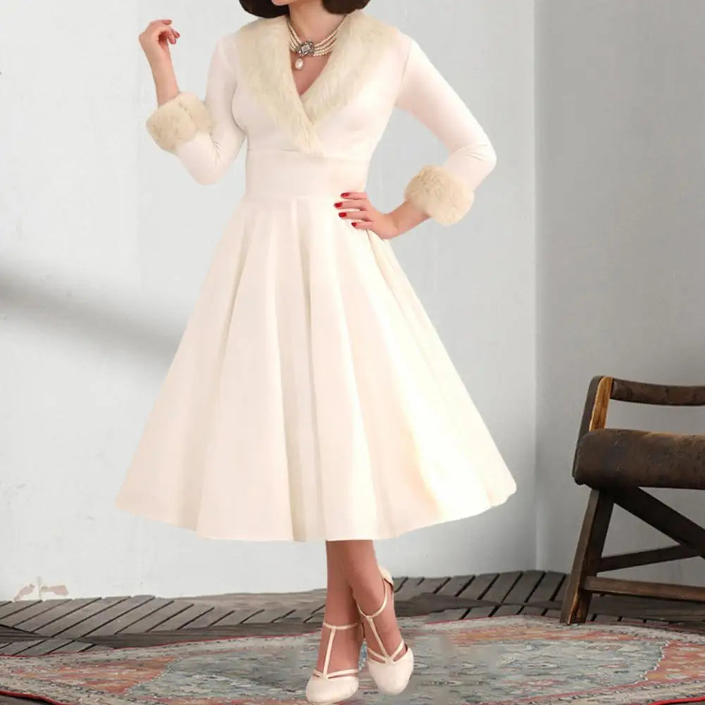 Women's Velvet Santa Dress Regular Fit Plus Size With Belts