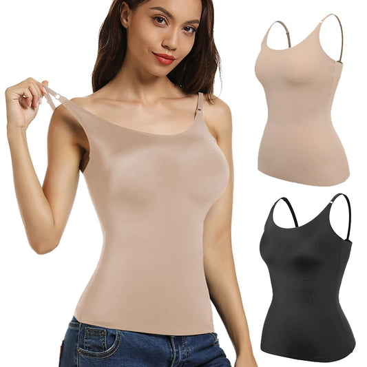 Tummy Control Shapewear Camisole – Seamless Plus Size Tank Top