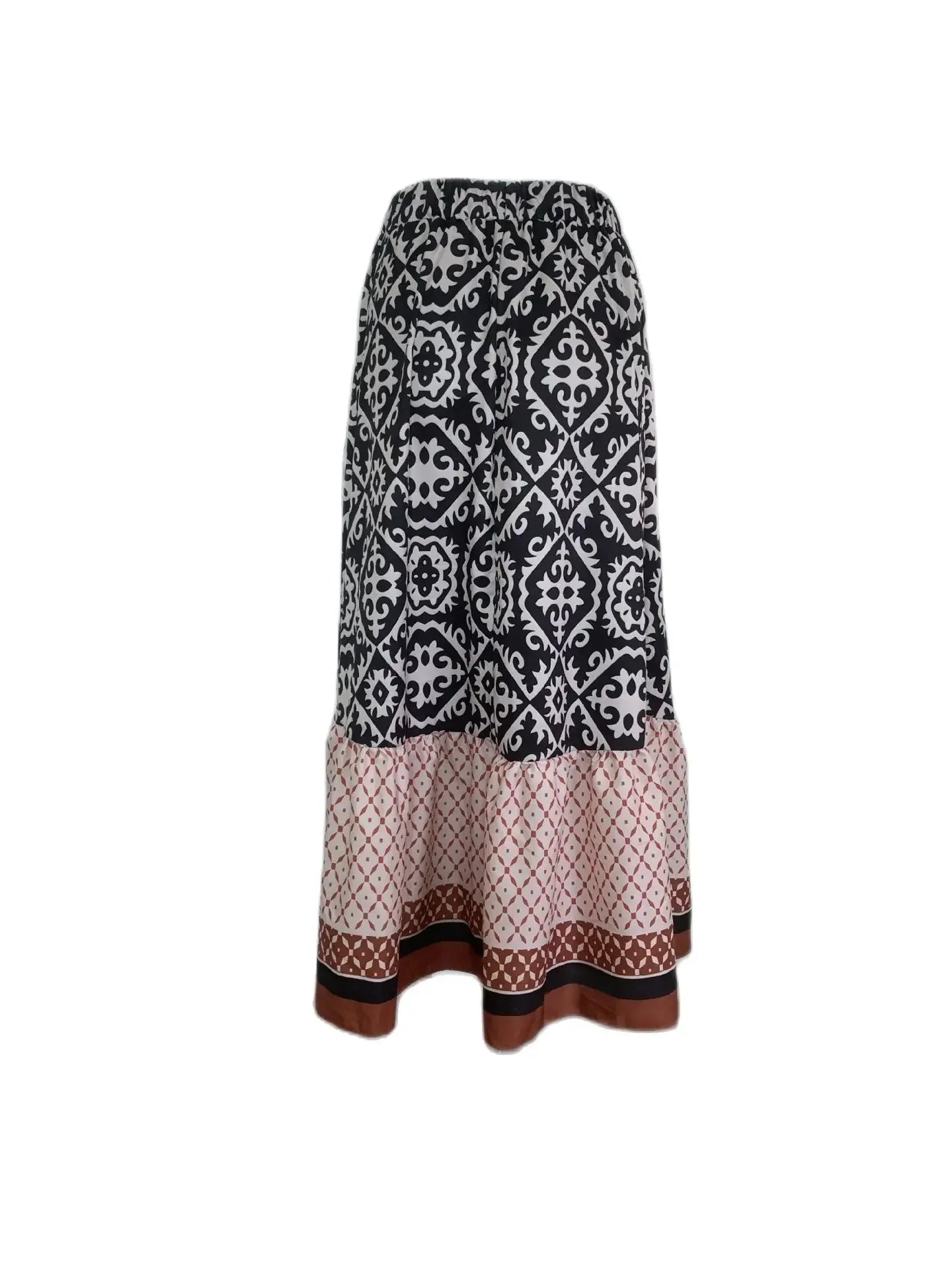 Printed Loose Swing Skirt Summer Chiffon A Line For Women