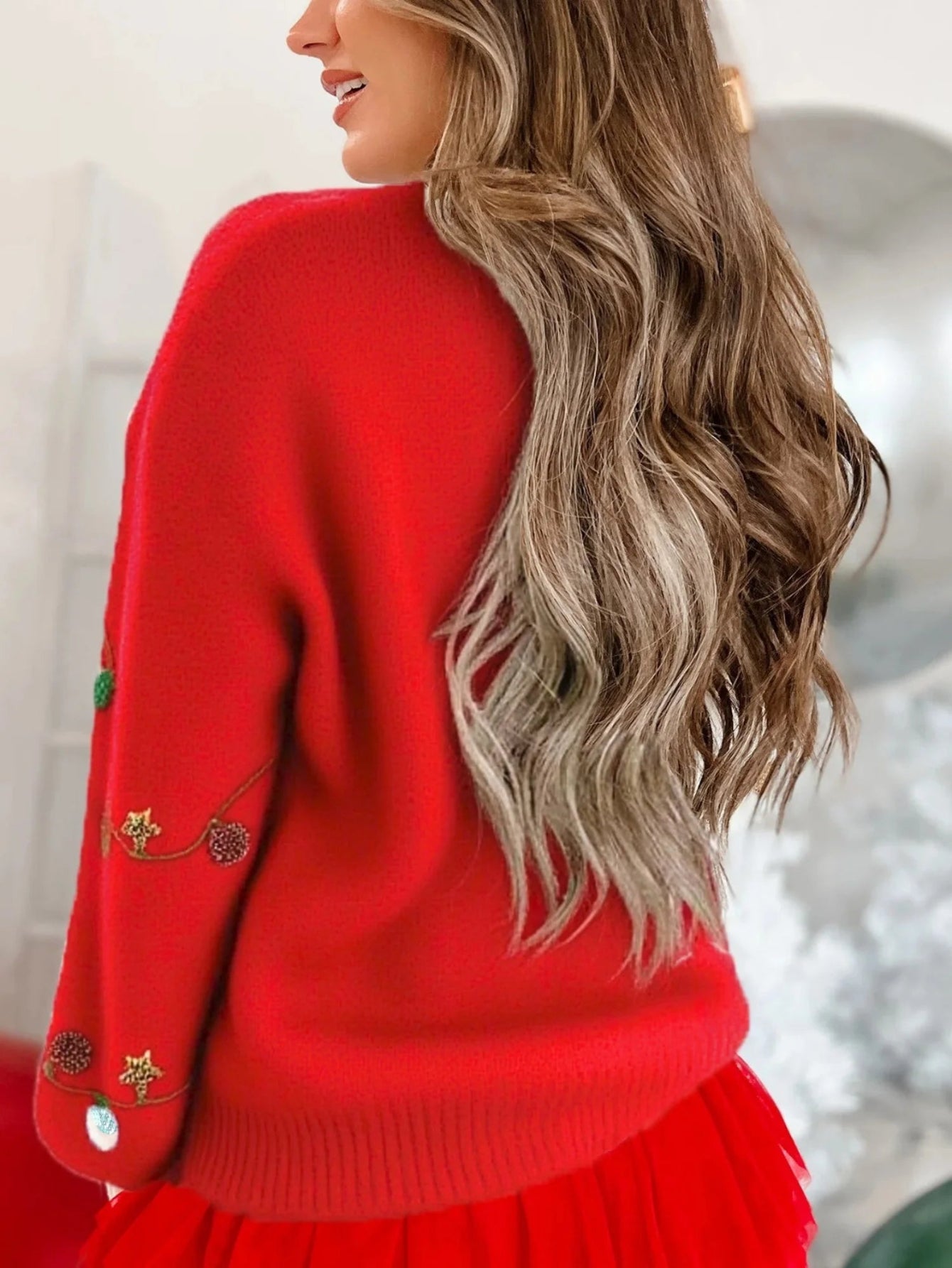 Christmas Sequins Embroidered Sweater