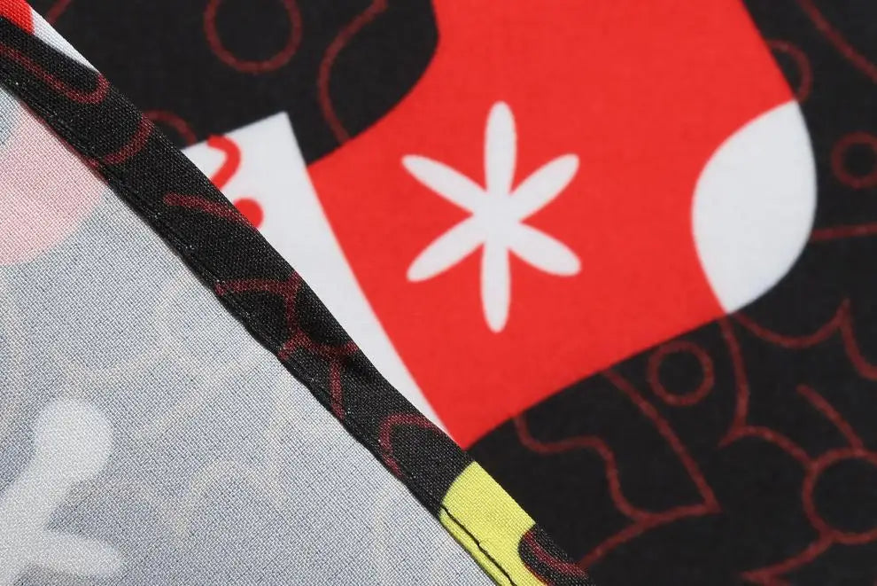 Women's Slim Fit Christmas Print Long Sleeve Dress Polyester