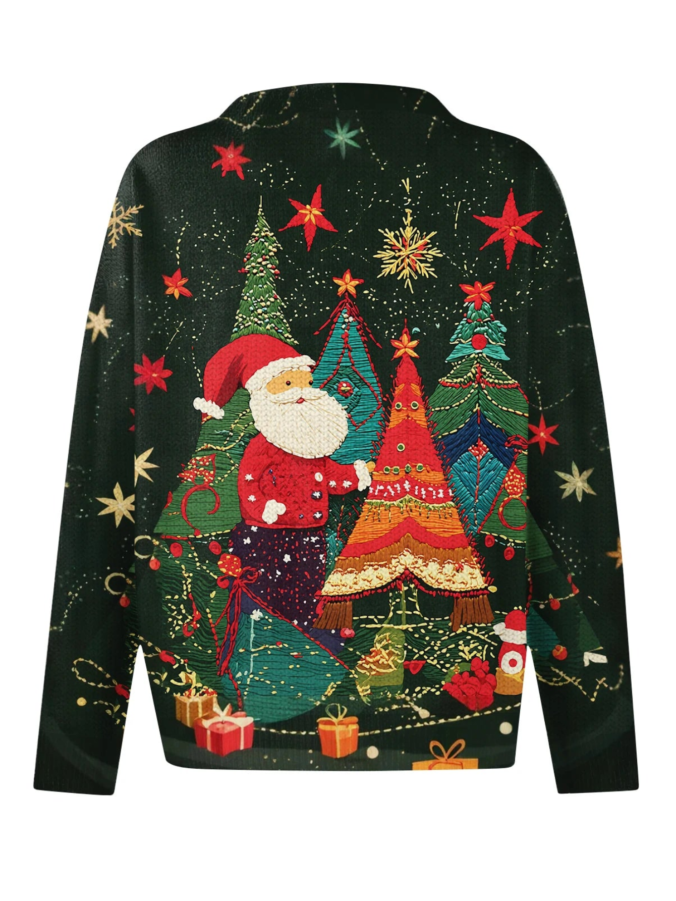 Festive Christmas Printed Cardigan
