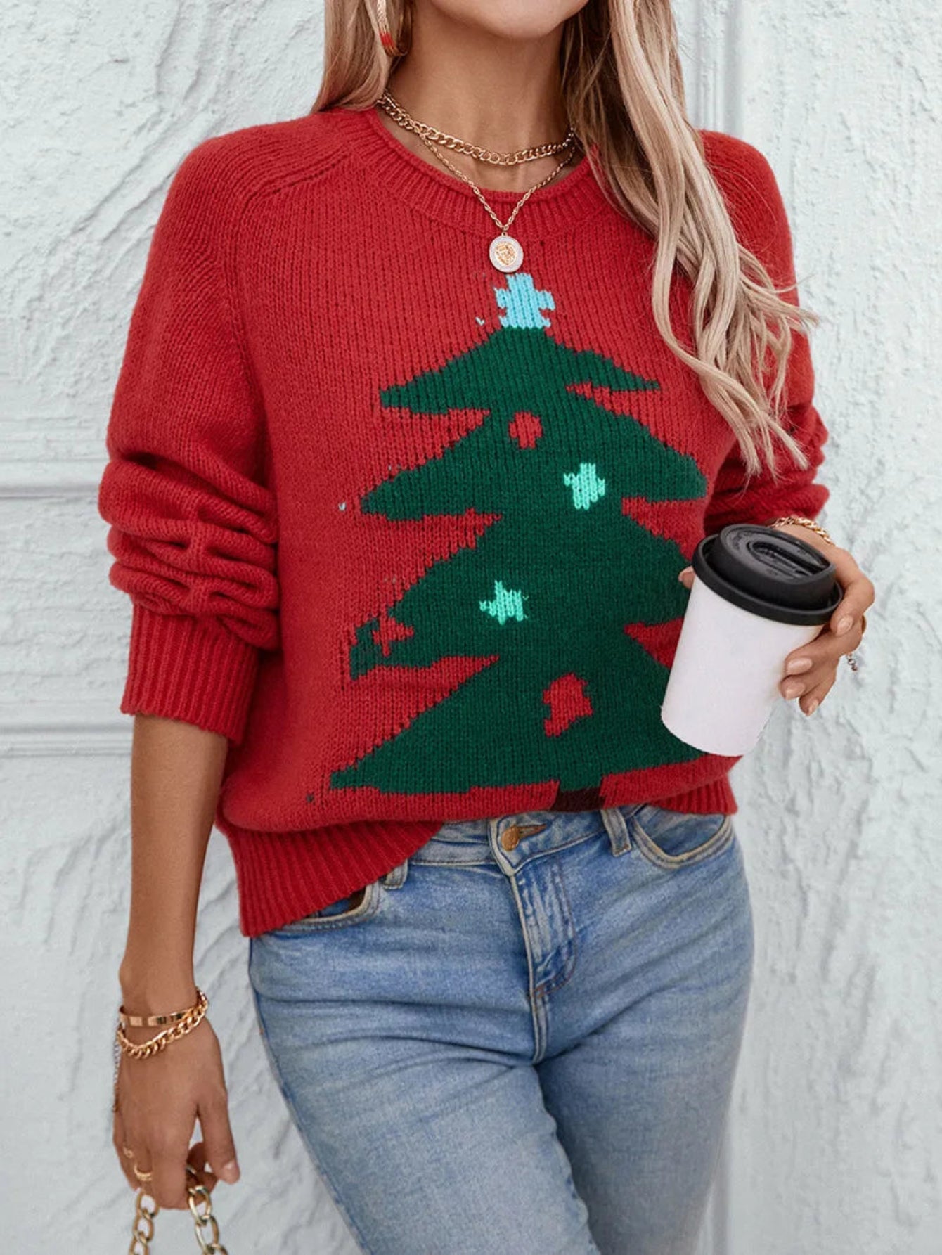Christmas Tree Crew Neck Sweater