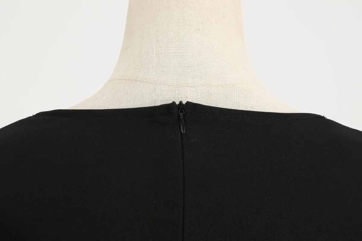 Women's Christmas Printed Spliced Polyester Dress Regular