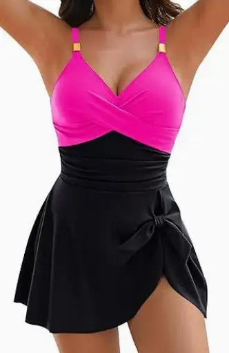 Tummy Control Ruched Swimdress in 8 Colors