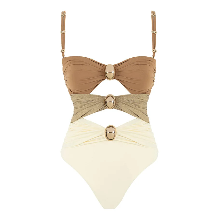 Flower Ruffle Swimsuit With Cover Up V Neck Bikini