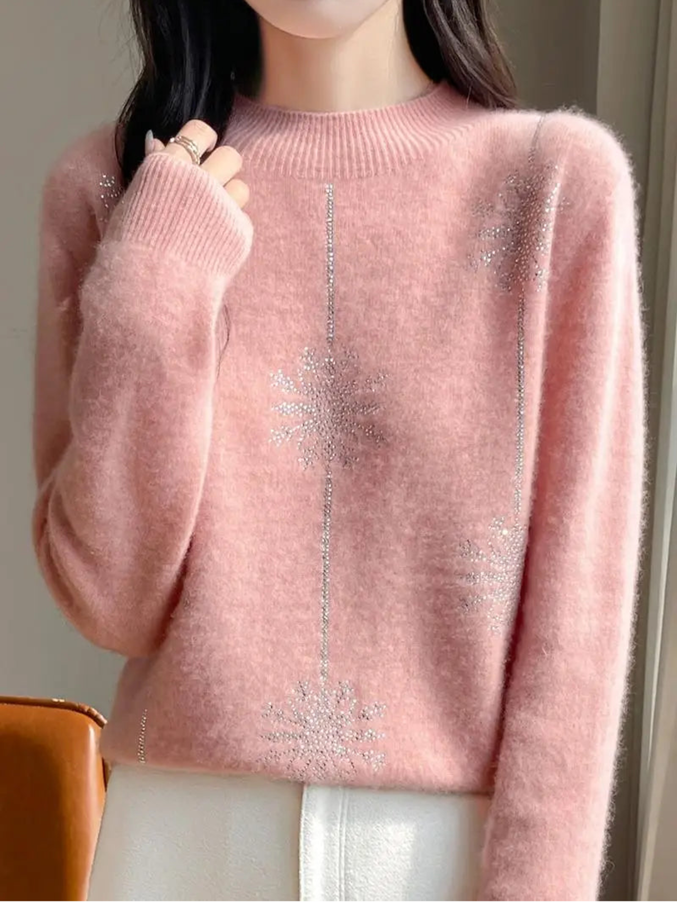 Christmas Pullover Mock Neck Sweater
