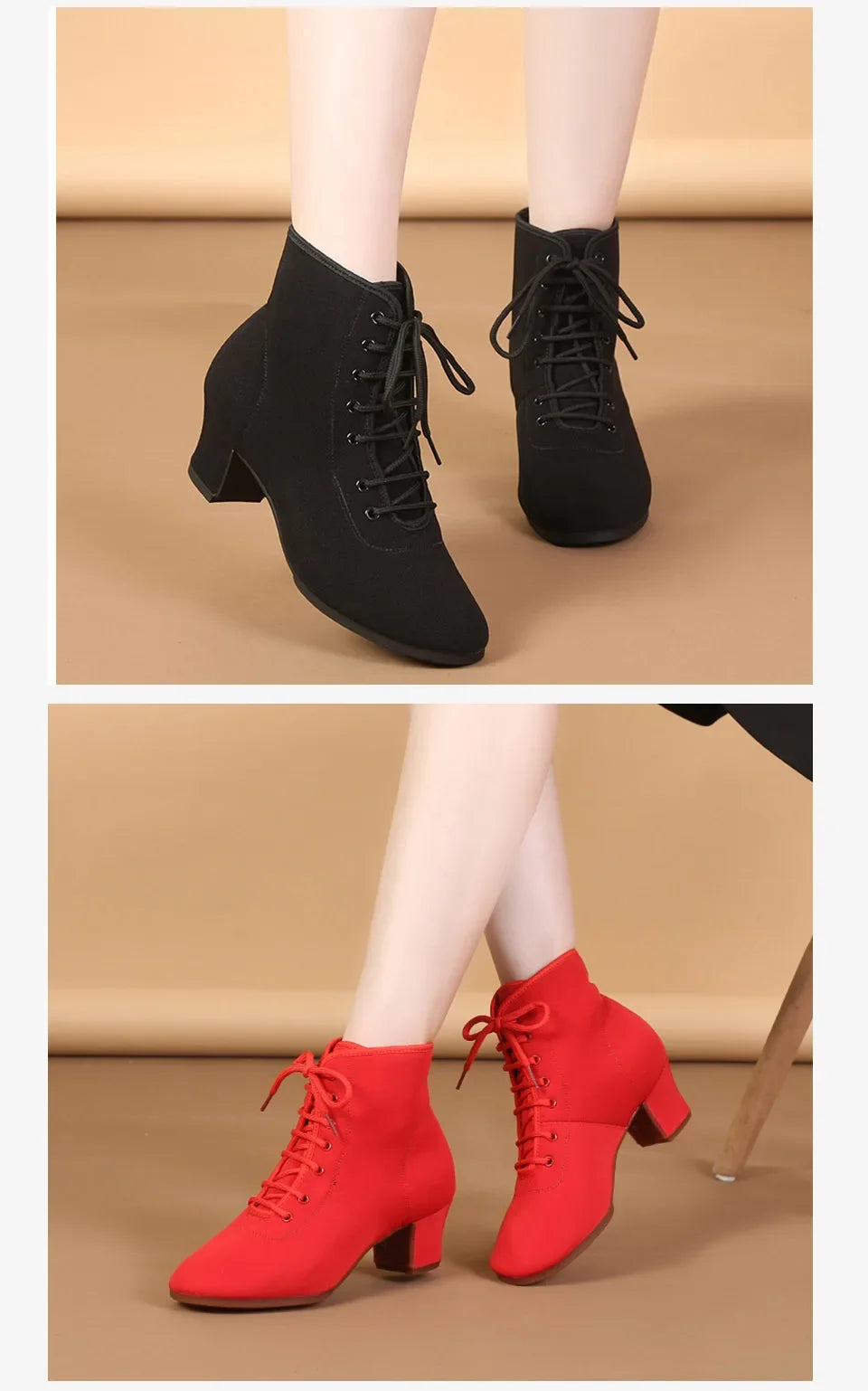 SWDZM Women Shoes Ballroom Dance Shoes Soft Sole Waltz Women Tango Jazz Latin Dance Shoes Middle Heel Ladies Dance Sneakers