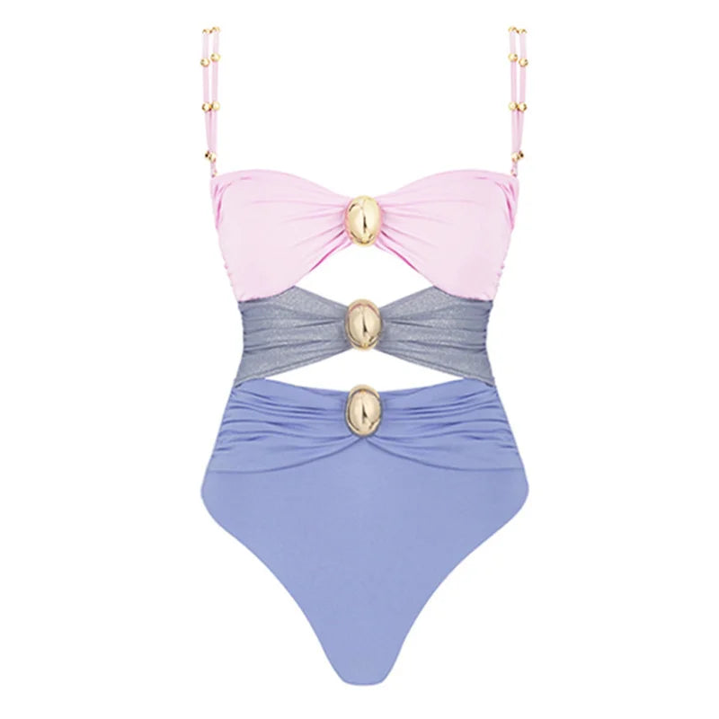 Flower Ruffle Swimsuit With Cover Up V Neck Bikini