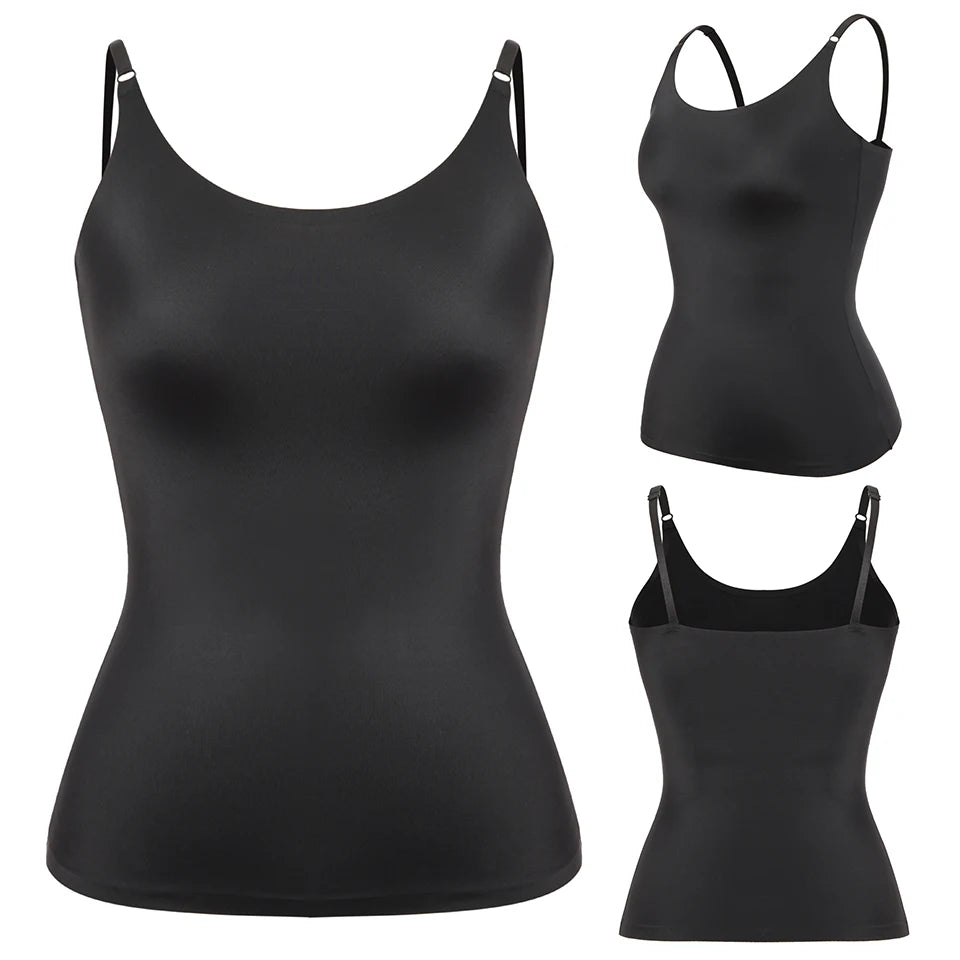 Tummy Control Shapewear Camisole – Seamless Plus Size Tank Top