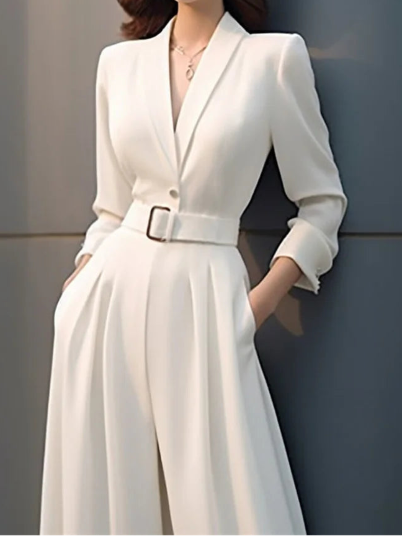 Women's European Style Jumpsuit Wide Leg | Polyester